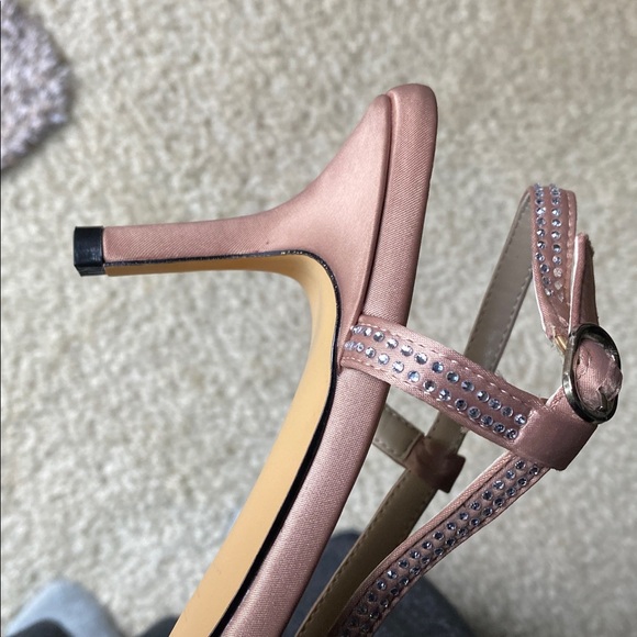 Sparkling satin taupe Slingback Heels size 8.5. MOB, MOG. Never worn! - Picture 4 of 4